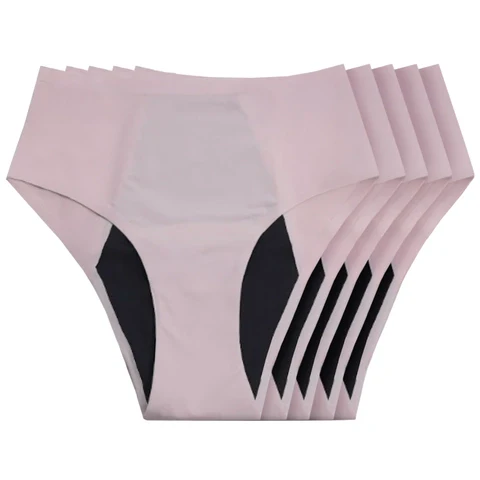 NEW: Seamless Leakproof High Waisted (Heavy Absorbency Pink 10-Pack) - Image 5